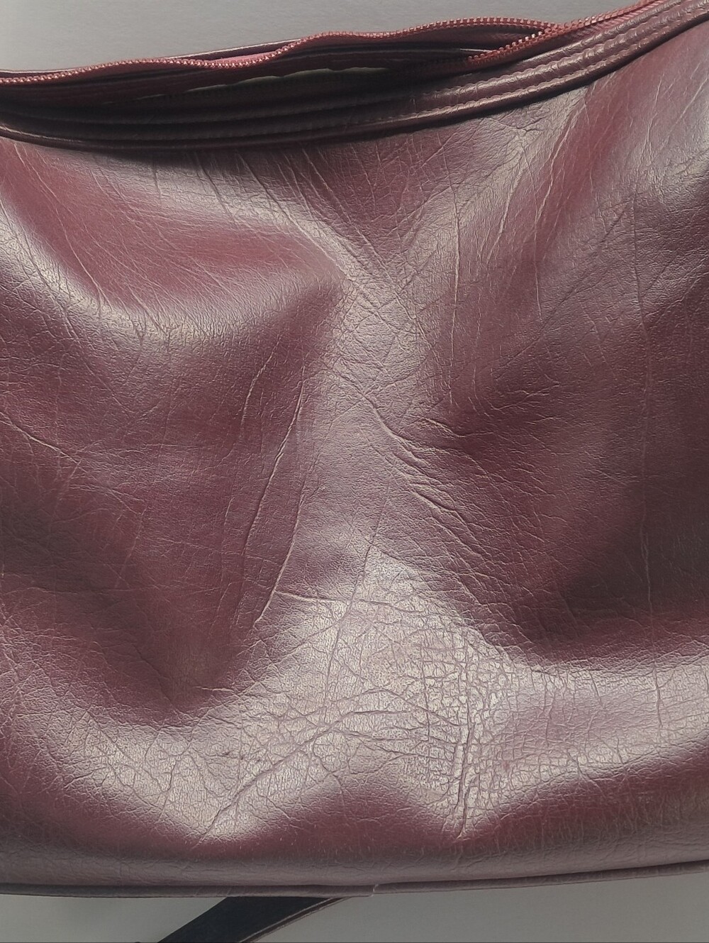 Vintage 1980s Samsonite Burgundy Leather Briefcase Flapover Attache Mexico - Picture 6 of 16